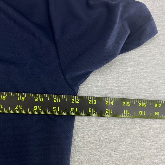 PGA TOUR Mens Airflux Solid Golf Polo Shirt L Blue Navy - Picture 8 of 8